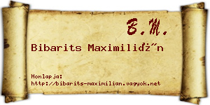 Bibarits Maximilián névjegykártya
